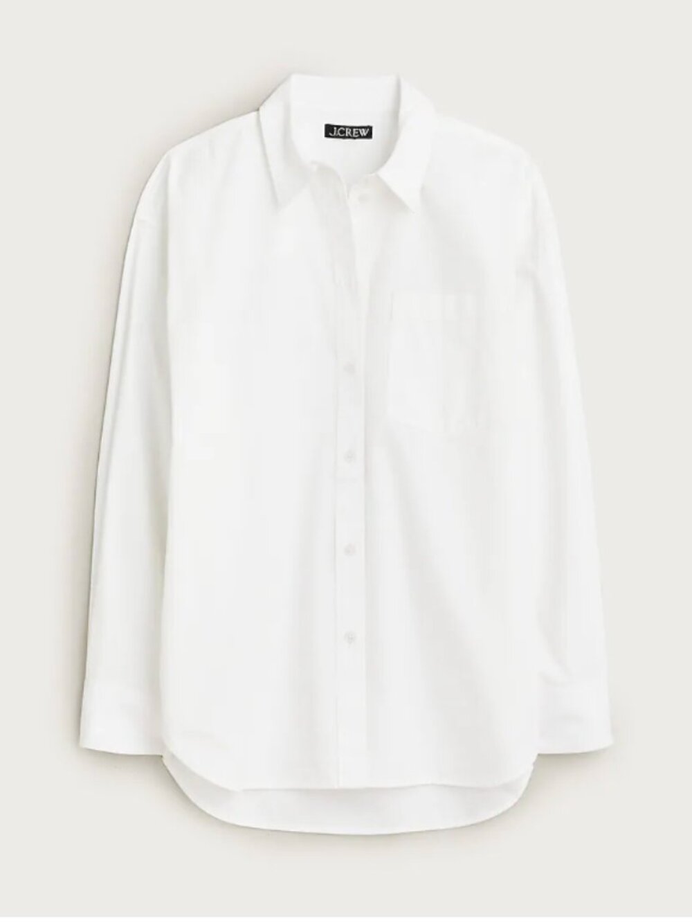EUC J. Crew Étienne white oversized shirt in lightweight oxford - Size L